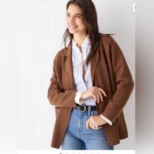J. Crew Eloise Brown sweater blazer size Medium
